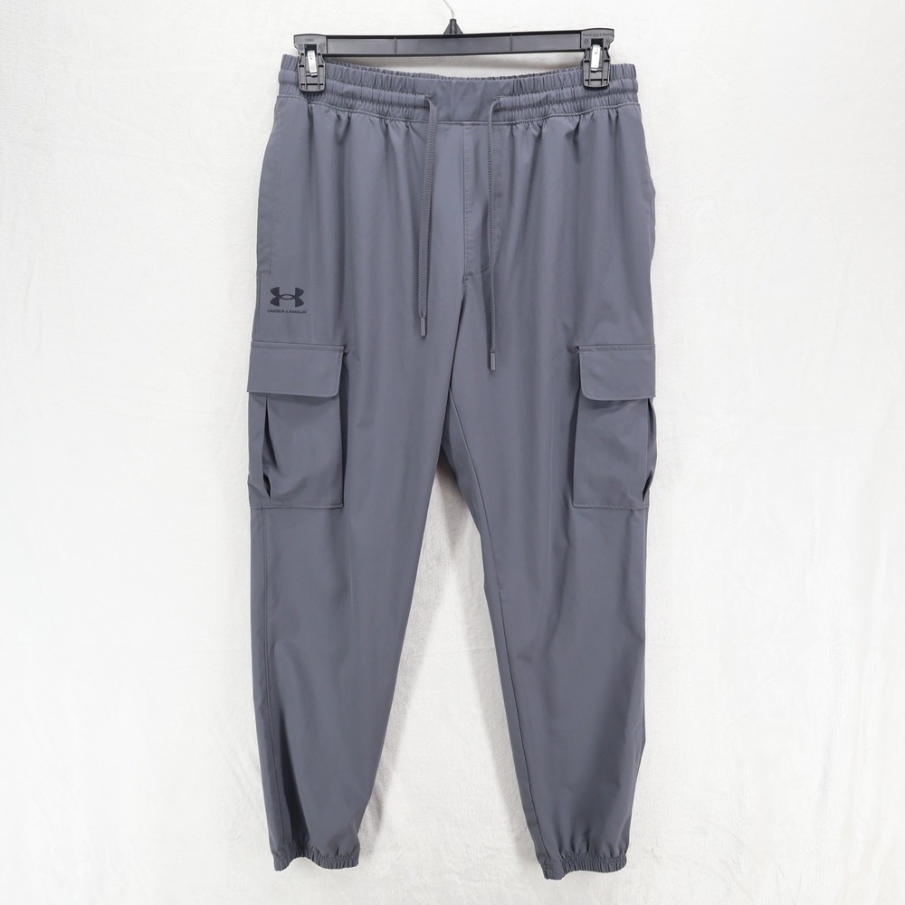 Under Armour Mens Gray Cargo Jogger Pants Style 1386558 Size Large L